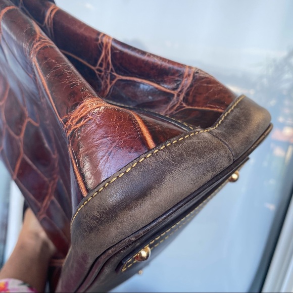 SOLD DOONEY & Bourke croc embossed leather bag - Picture 9 of 16